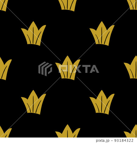 Gold Crowns seamless pattern . Cute baby and little princess design. Royalty crown symbol pattern. Children room wallpaper and clothes texture. Vector illustration. Gold Crowns seamless pattern . Cute baby and little princess design. Royalty crown symbol pattern. Children room wallpaper and clothes texture. Vector illustration. 93184322