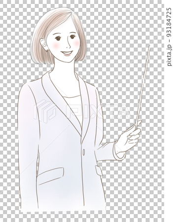A woman holding a stick A woman holding a stick 93184725