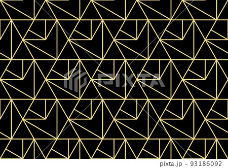 Abstract geometric pattern. A seamless vector background. Gold and black ornament. Graphic modern pattern. Simple lattice graphic design 93186092