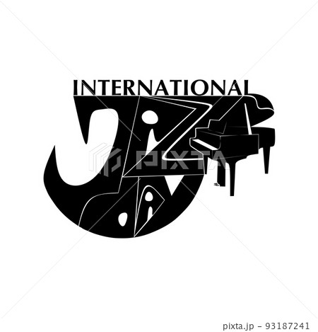 International Jazz Day music negative space style vector poster International Jazz Day music negative space style vector poster 93187241