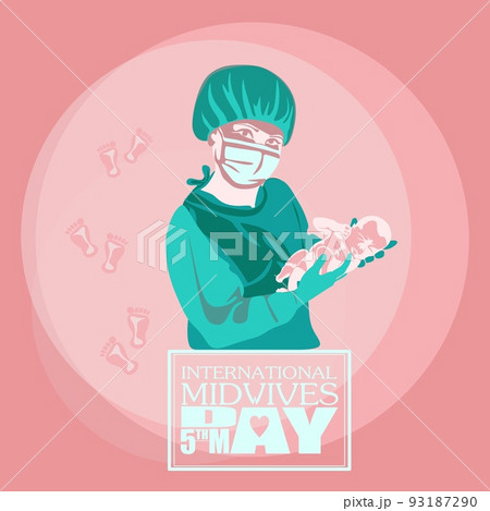 Midwives International Day, 5th May professional holiday vector poster. Midwives International Day, 5th May professional holiday vector poster. 93187290