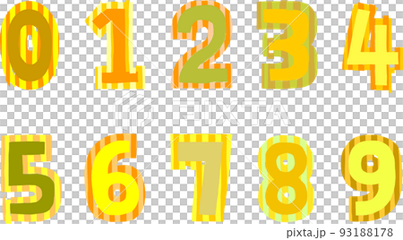 手寫數字/黃色外豎 93188178