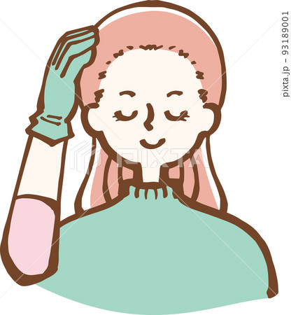 女性　ヘアカラー　カラーリング　髪 　イラスト 93189001