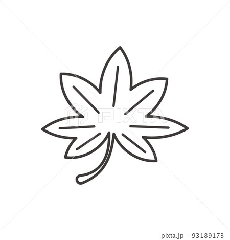 シンプルなもみじの線画 アイコン ブラック シンプルなもみじの線画 アイコン ブラック 93189173