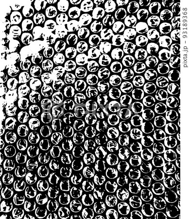 White and black Bubble plastic grunge background. Packaging material 93189368