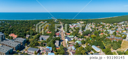 Aerial view of the Palanga resort town in Lithuania. Aerial view of the Palanga resort town in Lithuania. 93190145