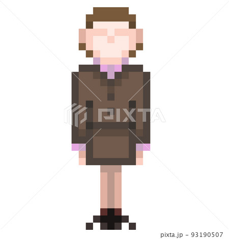 スーツを着た女性のピクセルイラスト 93190507