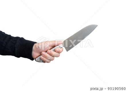 包丁を持った手 包丁を持った手 93190560