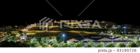 Panoramic view at night of the city of Elvas. UNESCO world heritage in Alentejo, Portugal. Tourism for holidays. Panoramic view at night of the city of Elvas. UNESCO world heritage in Alentejo, Portugal. Tourism for holidays. 93190726