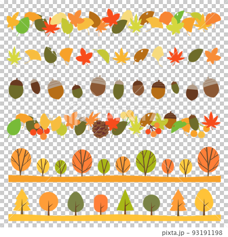 カットイラスト_秋の自然セット カットイラスト_秋の自然セット 93191198