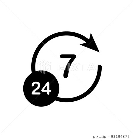 Illustration Vector Graphic of 24/7 label icon Illustration Vector Graphic of 24/7 label icon 93194372