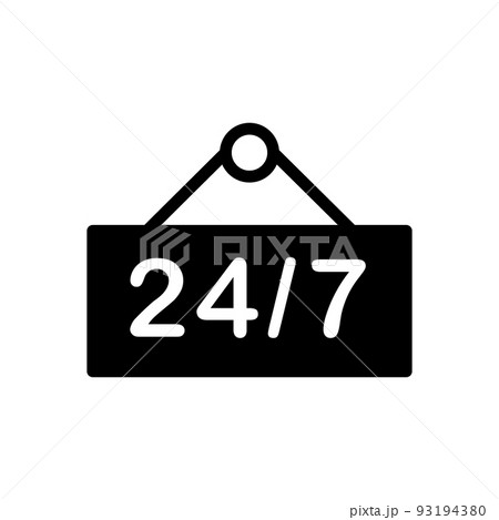 Illustration Vector Graphic of 24/7 label icon Illustration Vector Graphic of 24/7 label icon 93194380