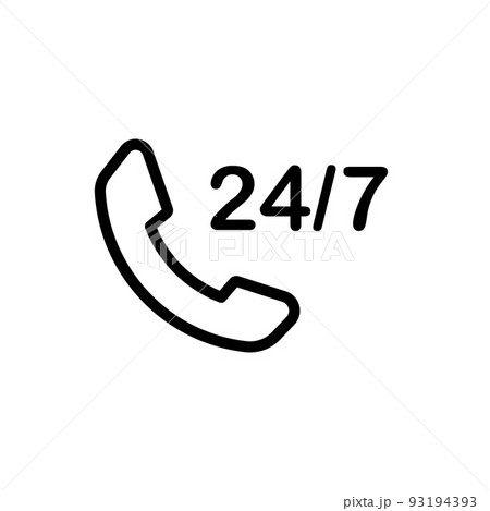 Illustration Vector Graphic of 24/7 label icon Illustration Vector Graphic of 24/7 label icon 93194393