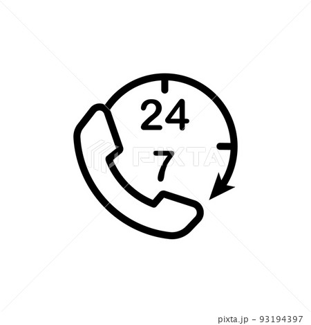 Illustration Vector Graphic of 24/7 label icon Illustration Vector Graphic of 24/7 label icon 93194397