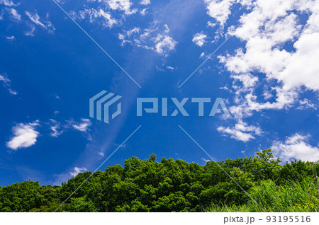 流れる雲と青空 流れる雲と青空 93195516