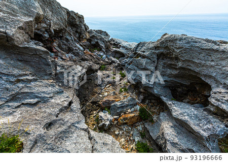 【新潟・佐渡ジオパーク】国指定 天然記念物：平根崎の波食甌穴群  6月 93196666