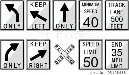 アメリカの交通標識 93198488