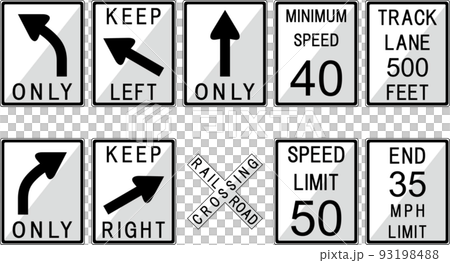 アメリカの交通標識 93198488