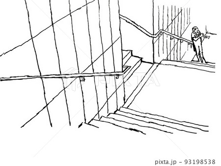 ジャズ、線画、トランペット 93198538