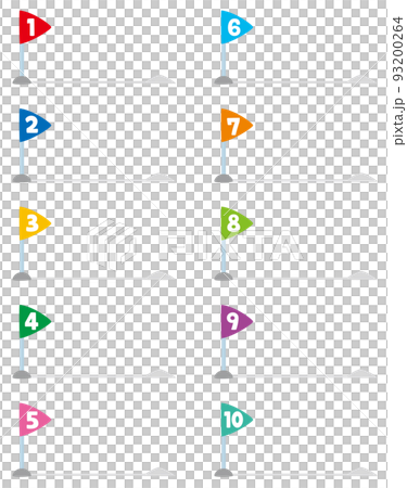 名前や一言等を記入できる等賞旗のライン／数字入り 93200264