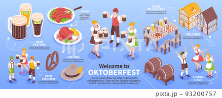 Isometric Oktoberfest Infographics 93200757