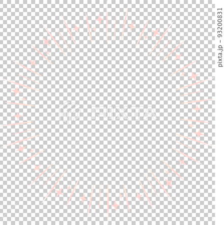 Circular frame sparkling rays pink - Stock Illustration [93200831] - PIXTA