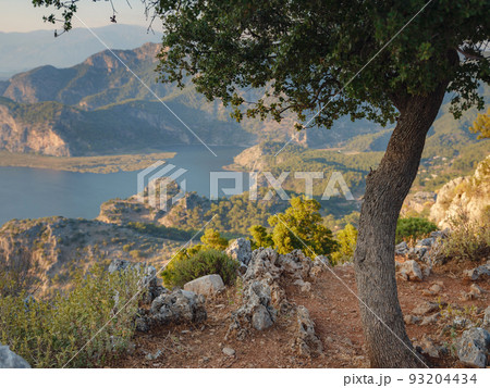 Travel to Turkey, viewpoint over Dalyan 93204434