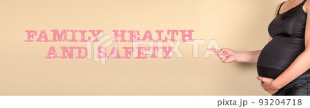 Family health and safety. Horizontal web banner 93204718
