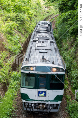 【徳島線】阿波川島駅へ入線する特急列車 93205480