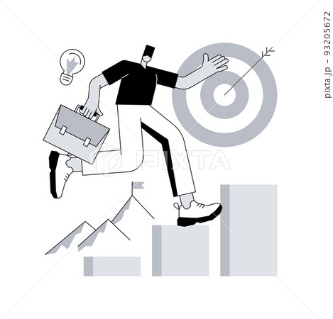 Business ambition abstract concept vector illustration. Career ladder, personal growth, business success, goal achievement, startup project support, hire employees, take a risk abstract metaphor. Business ambition abstract concept vector illustration. Career ladder, personal growth, business success, goal achievement, startup project support, hire employees, take a risk abstract metaphor. 93205672