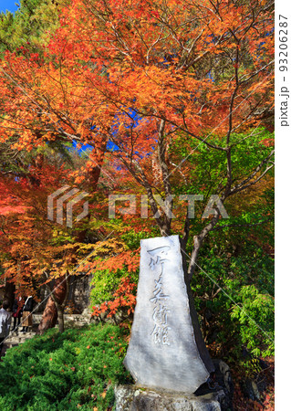 秋の山梨県　久保田一竹美術館付近の紅葉 93206287