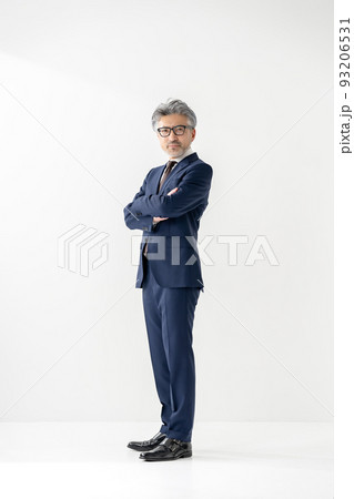 ビジネス　男性　白バック 93206531
