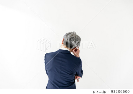 ビジネス　男性　白バック 93206600