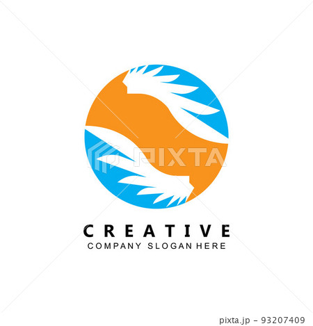 simple eagle wing logo vector symbol 93207409