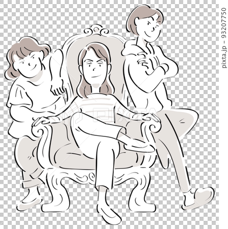 ボスと取り巻きで構成されたママ友グループ ボスと取り巻きで構成されたママ友グループ 93207750
