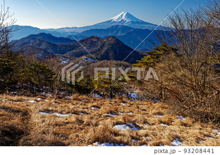 冬の南大菩薩・大蔵高丸稜線から見る富士山 冬の南大菩薩・大蔵高丸稜線から見る富士山 93208441