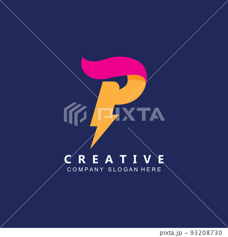 simple letter P logo symbol icon vector 93208730