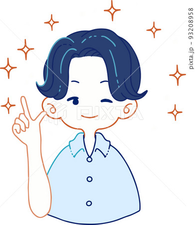 自信満々にアイデアを提案する人物もイラスト 自信満々にアイデアを提案する人物もイラスト 93208958