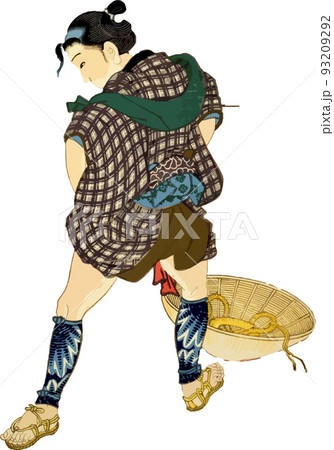 下を向く青年 93209292