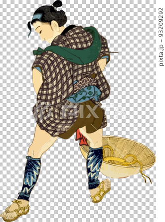 下を向く青年 93209292