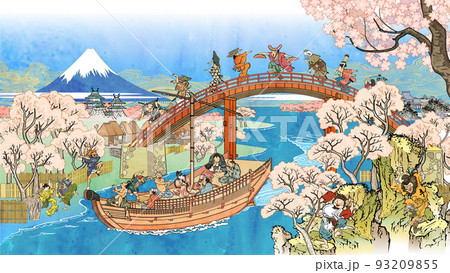 桜満開遊山船-カラー 桜満開遊山船-カラー 93209855