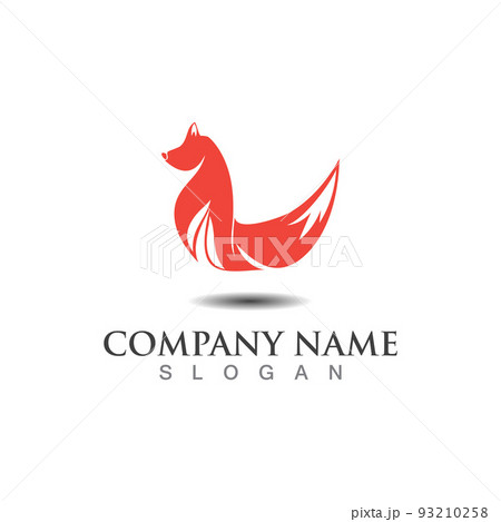 Fox Animal creative logo Template vector design 93210258