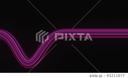 Abstract colorful neon glowing light background. Speed light illuminated. Florescent on the dark scene. Curvy moving line shape. 3D render. Abstract colorful neon glowing light background. Speed light illuminated. Florescent on the dark scene. Curvy moving line shape. 3D render. 93211077