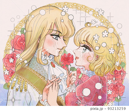 メルヘン童話・王女と王子の感動の再会・アールヌーヴォー風 93213259