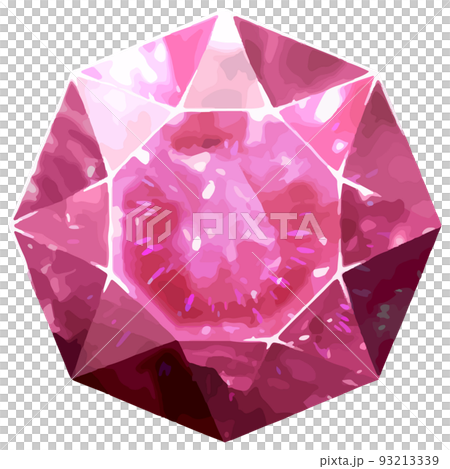宝石絵 8月誕生石・宝石 スピネルのルース ベクター素材のイラスト素材