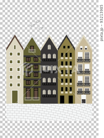 ヨーロッパの冬の街並みイラスト 93213985