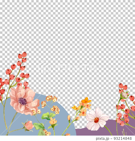 FLower herb garden frame watercolor png FLower herb garden frame watercolor png 93214848