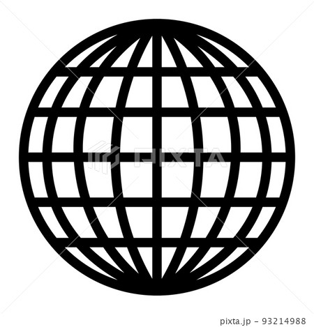 地球とインターネットのアイコン ネットワーク 編集可能なベクターイラスト のイラスト素材
