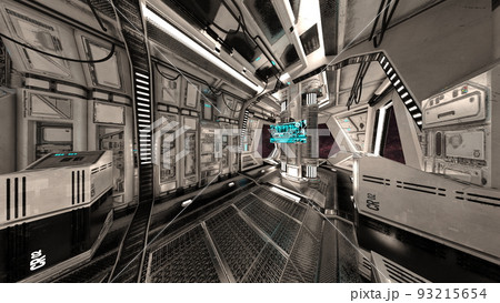 宇宙船内の風景 93215654