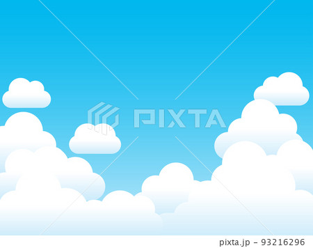 雲の青空のカラーグラデーション背景イラスト 雲の青空のカラーグラデーション背景イラスト 93216296